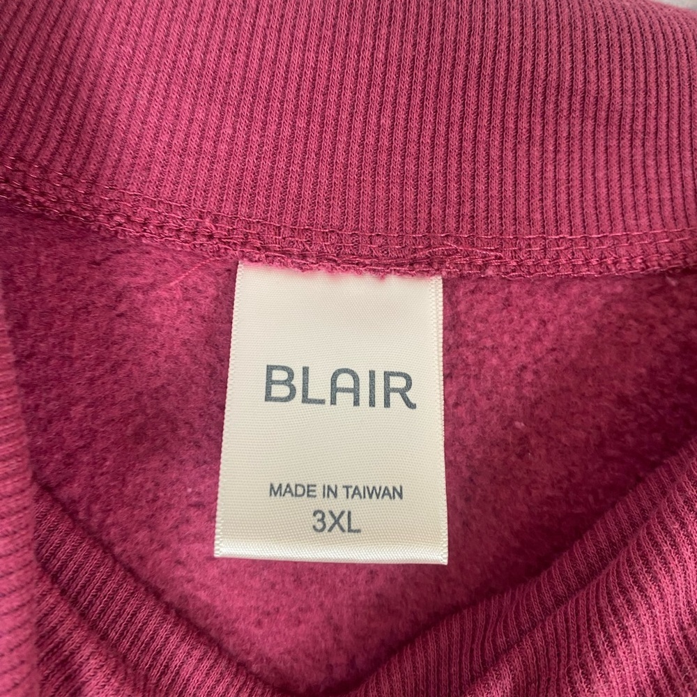 Blair Mock Neck Pullover Sweatshirt with Buttons size 3XL Plus Size Sweatshirt - Picture 8 of 8